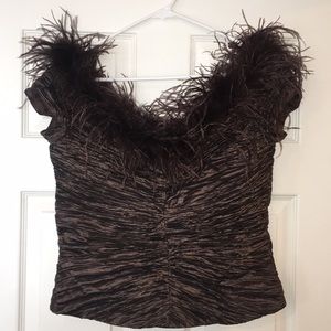 Cachet nylon/polyester off the shoulder top *sold*